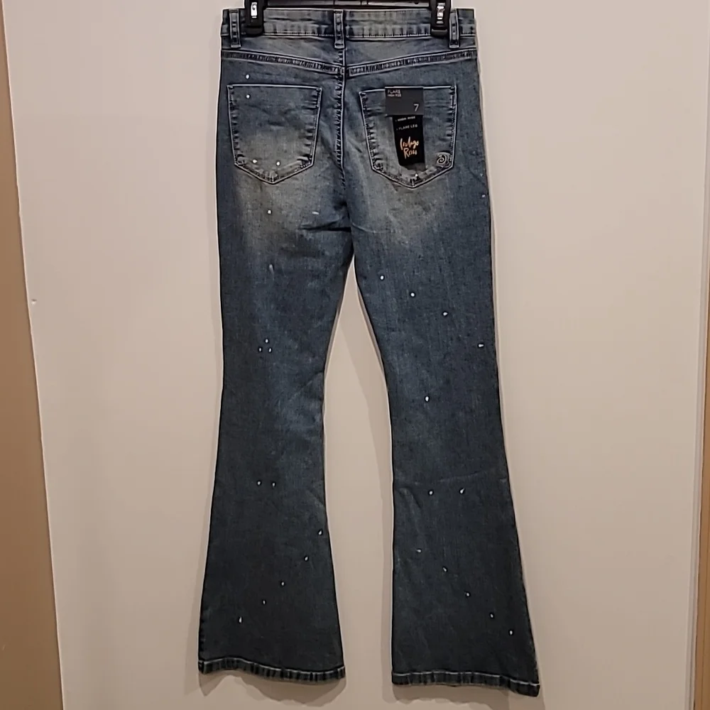 Indigo Rein High Rise Flare Jeans sz 7, NWT - Picture 6 of 7